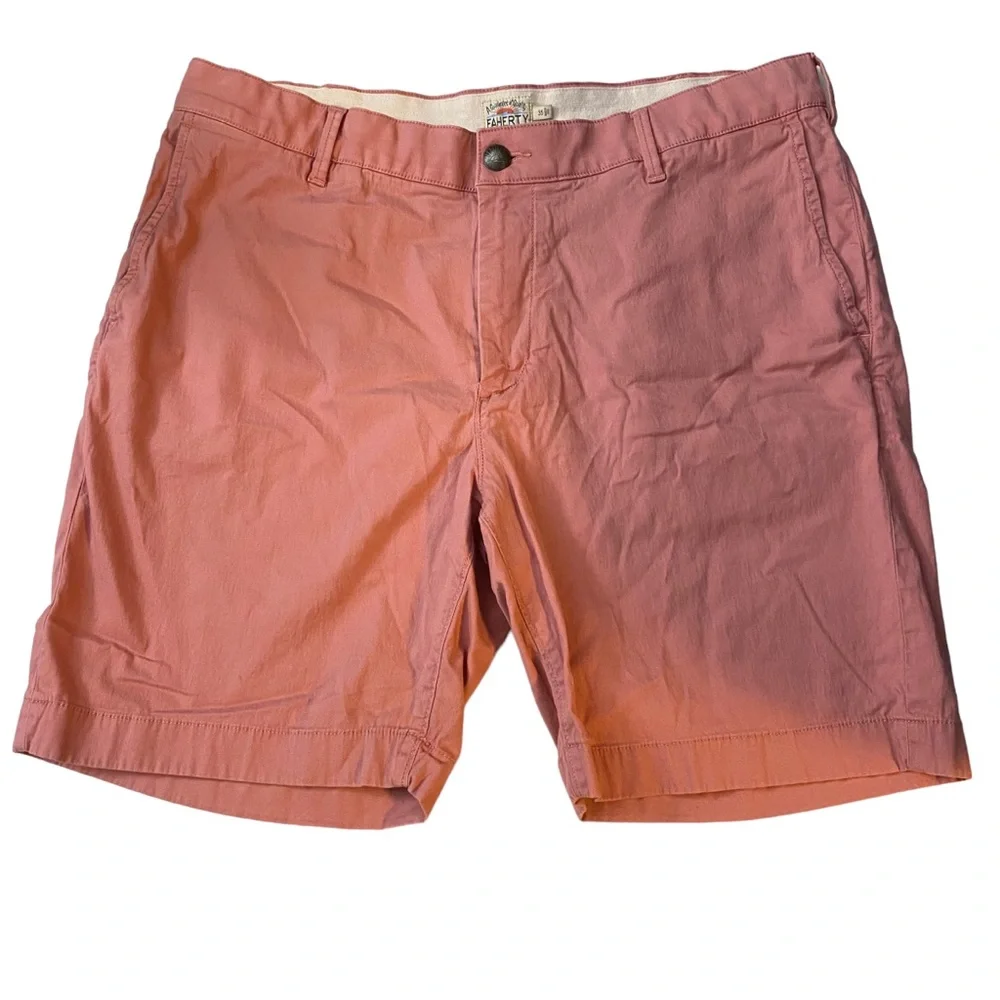 Faherty Organic Cotton Tencel Blend Shorts Size 35 8” Inseam